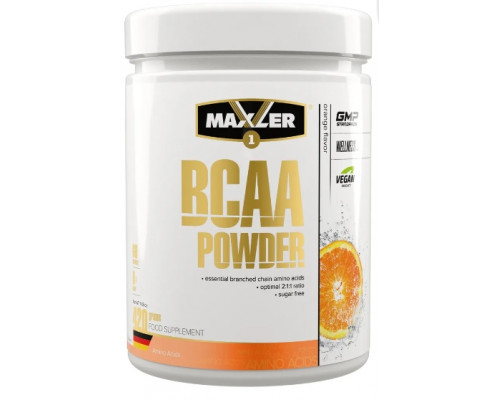 MAXLER Незаменимые аминокислоты BCAA powder, 420гр. АПЕЛЬСИН