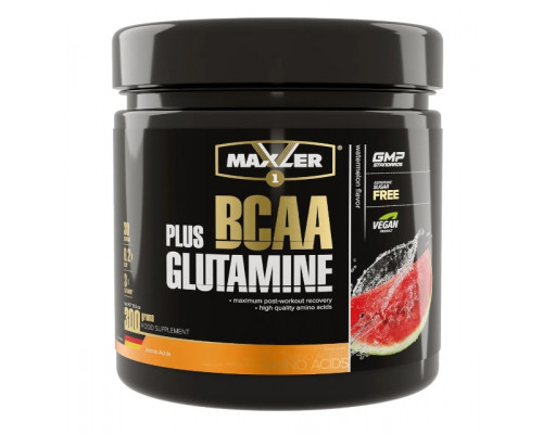 MAXLER Незаменимые аминокислоты BCAA+Glutamine 300гр. АРБУЗ / Бр.упак. 