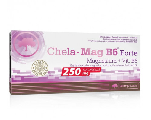 OLIMP Витамины и минералы (Магний+В6) Chela-mag B6 forte 250mg, 60капс.