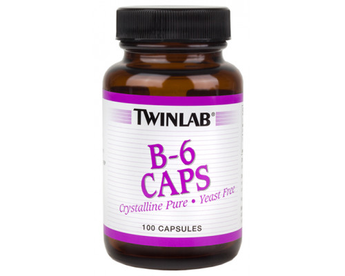 TWINLAB Витамины группы В B-6 Caps 100mg 100капс.