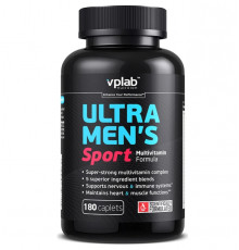 VPLAB Витамины Ultra Mens Sport 180 каплет.