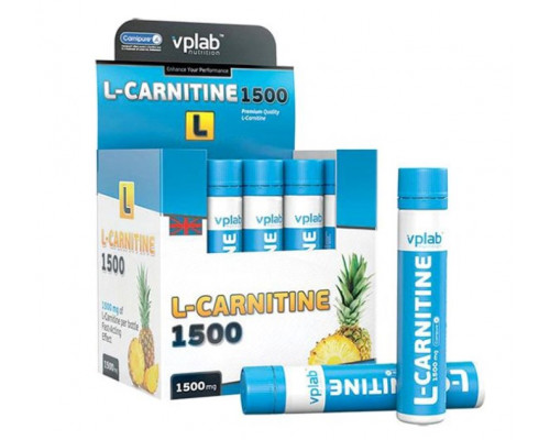 VPLAB Жиросжигатель L-Carnitine 1500, 25мл/амп АНАНАС