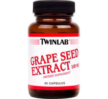 TWINLAB Масло виноградной косточки Grape seed extract 50mg, 60капс. .