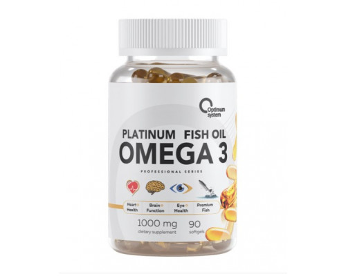OPTIMUM SYSTEM Жирные кислоты Omega 3 Platinum Fish Oil 90капс.