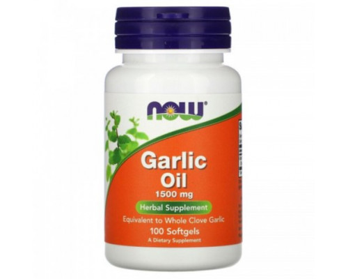 NOW Чесночное масло Garlic Oil 1500mg 100капс