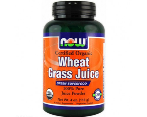 NOW Порошок сока ростков пшеницы Wheat Grass Juice 113гр.