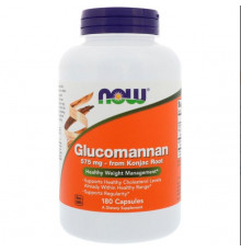 NOW Очищение ЖКТ, контроль веса Glucomannan 575 mg 180капс.