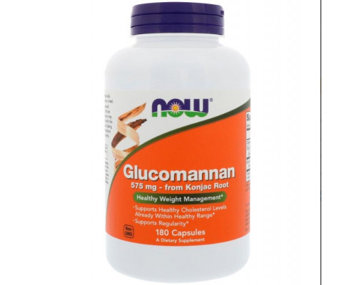 NOW Очищение ЖКТ, контроль веса Glucomannan 575 mg 180капс.