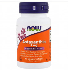 NOW Мощный антиоксидант Astaxanthin 4mg 60капс.