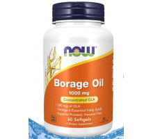 NOW Масло семян Бораго - концентрат GLK Borage Oil 1000mg 60капс.