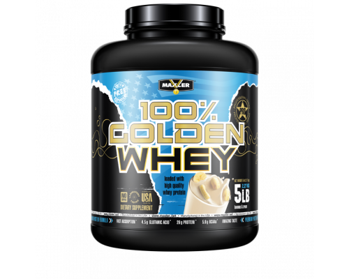 MAXLER Протеин сывороточный 100% Golden whey 2,27кг. КЛУБНИКА КРЕМ
