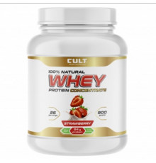CULT Протеин сывороточный Whey Protein Concentrate 75 900гр КЛУБНИКА