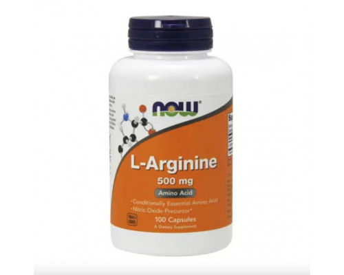 NOW L-Arginine 500mg L-Аргинин 100веганкапс