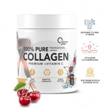 OPTIMUM SYSTEM Для суставов, связок, кожи 100% Pure Collagen 200гр ВИШНЯ