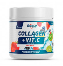 GENETICLAB Collagen+vitamin C Коллаген+витаминС 225гр ФРУКТОВЫЙ ПУНШ