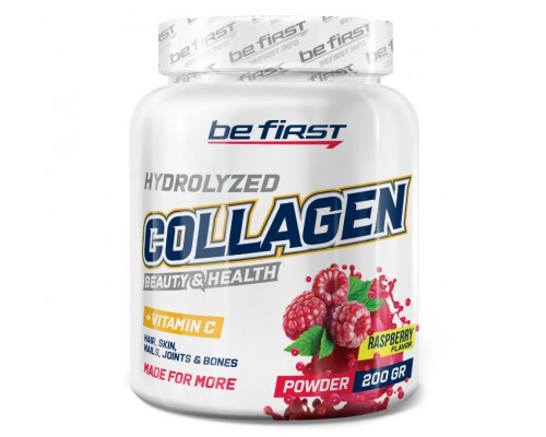 BE FIRST Колаген Collagen+vitamin C 200гр МАЛИНА