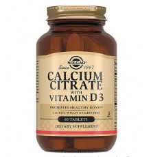 Витамины + минералы SOLGAR Calcium Citrate with Vitamin D3 60 таб.
