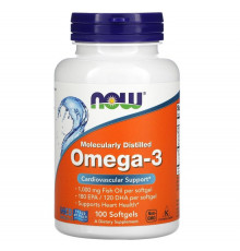 NOW Omega-3 1000 mg Жирные кислоты 100 гелькапсул
