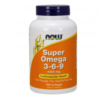 NOW Здоровье сердечно-сосудистой системы Super Omega 3-6-9 1200 mg 180 капс 