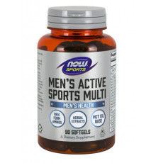 NOW Витамины и минералы для мужчин Mens Active Sports Multi 90 гель.капс. .