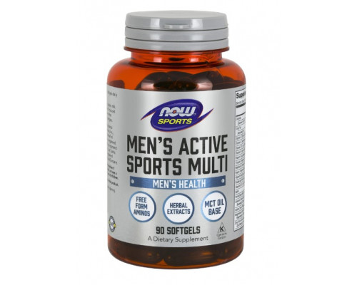 NOW Витамины и минералы для мужчин Mens Active Sports Multi 90 гель.капс. .