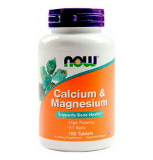 NOW Минералы Calcium & Magnesium 500/250 mg 100таб.
