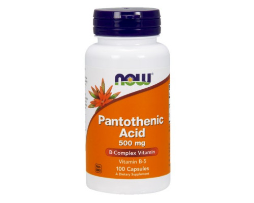 NOW Pantothenic Acid 500mg Витамин В-5 100 веган.капс.