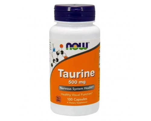 NOW Аминокислота Taurine 500mg 100 веган.капс.