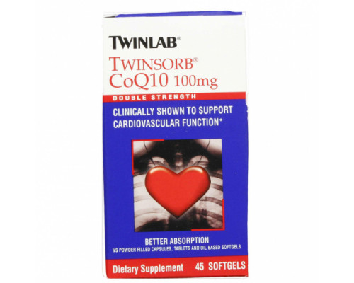 Twinsorb™ CoQ10 -- 100 mg - 45 Softgels