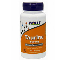 Отдельная аминокислота Taurine 500 mg100капс., Taurine 500 mg NOW (100 кап)