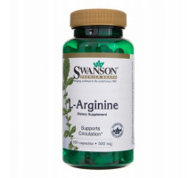 SWANSON L-Arginine 500mg Аминокислота L-Аргинин 100капс