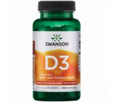 SWANSON D3 Витамин D3 1000 IU 250капс. 