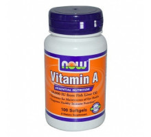 NOW Витамин А Vitamin A 10000IU 100 гель капс.