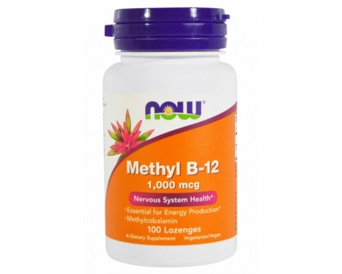 NOW Витамин Метил B-12 Methyl B-12, 1000 mcg 100пастилок