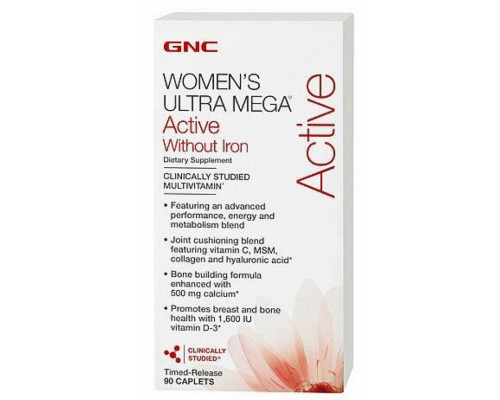 GNC Усиленный витаминный комплекс Womens Ultra Mega Active 60таб.